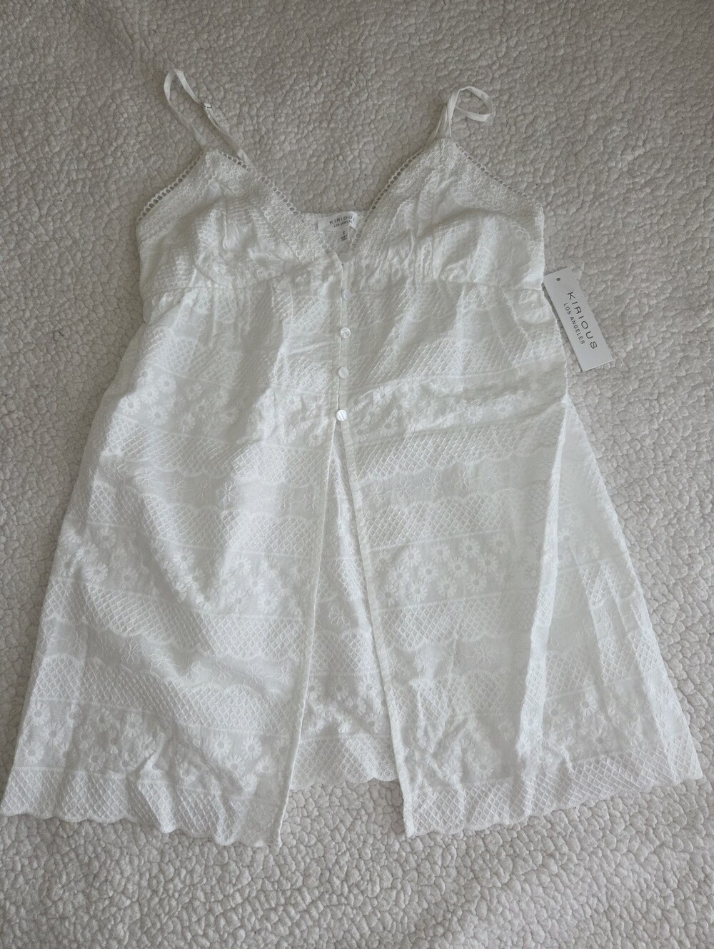 Kirious White Lace Babydoll Cami Top S